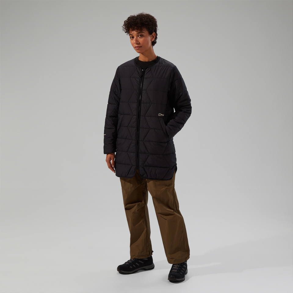 Gesteppt-isolierte Netherdene Damen-Jacke - Schwarz