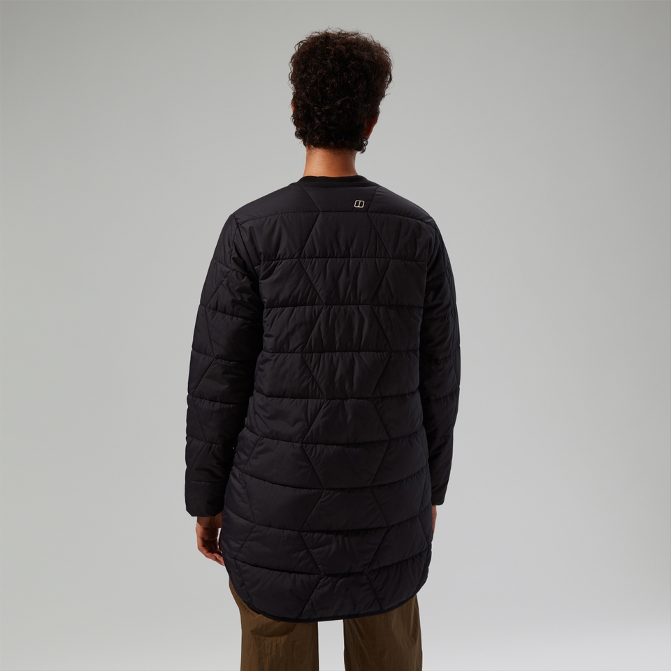 Gesteppt-isolierte Netherdene Damen-Jacke - Schwarz