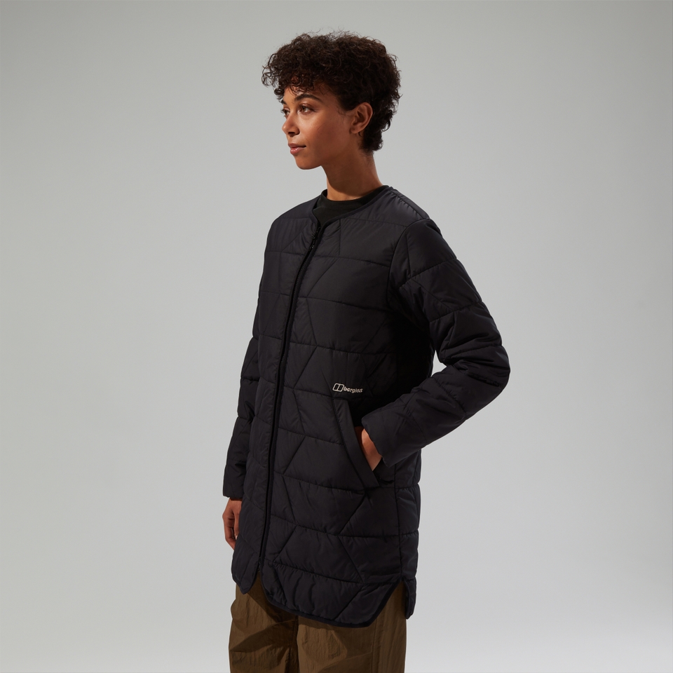 Gesteppt-isolierte Netherdene Damen-Jacke - Schwarz