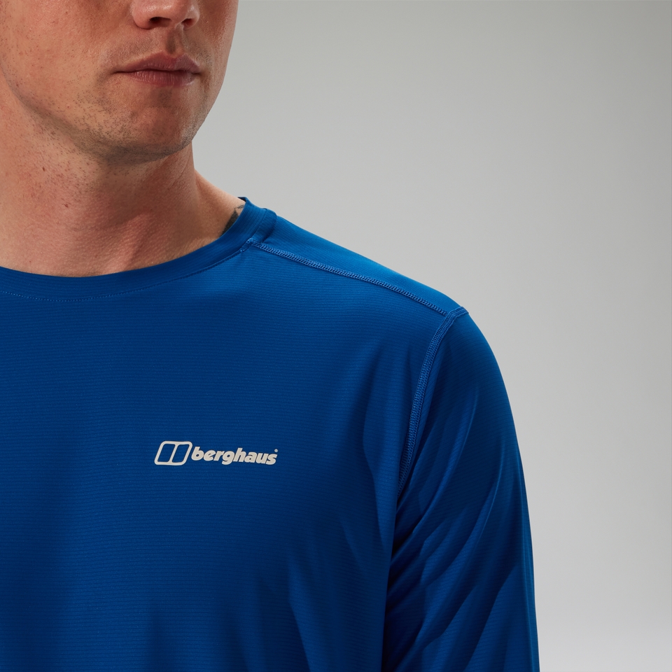 Men's 247 Crew Long Sleeve Tech Tee - Blue