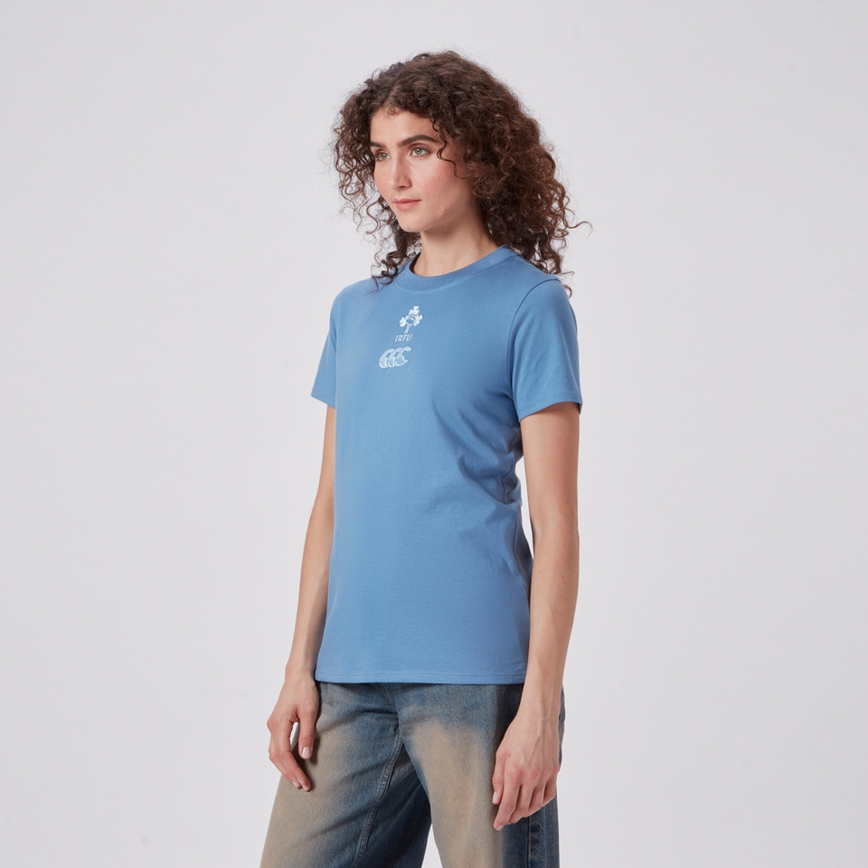 WOMENS IRELAND COTTON TEE BLUE