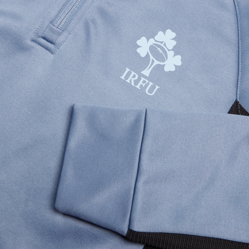 JUNIOR UNISEX IRELAND OVERHEAD ZIP TRAINING HOODY BLUE