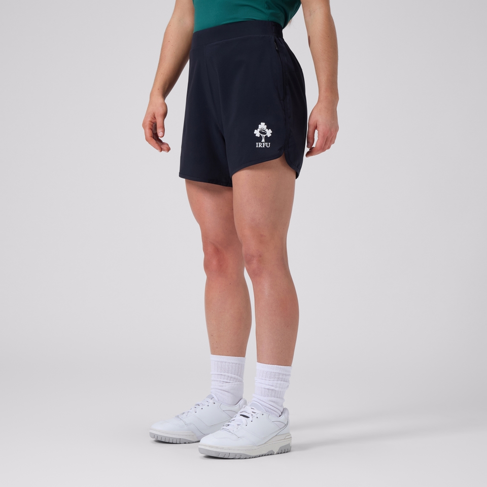 WOMENS IRELAND VAPODRI WOVEN GYM SHORTS BLACK