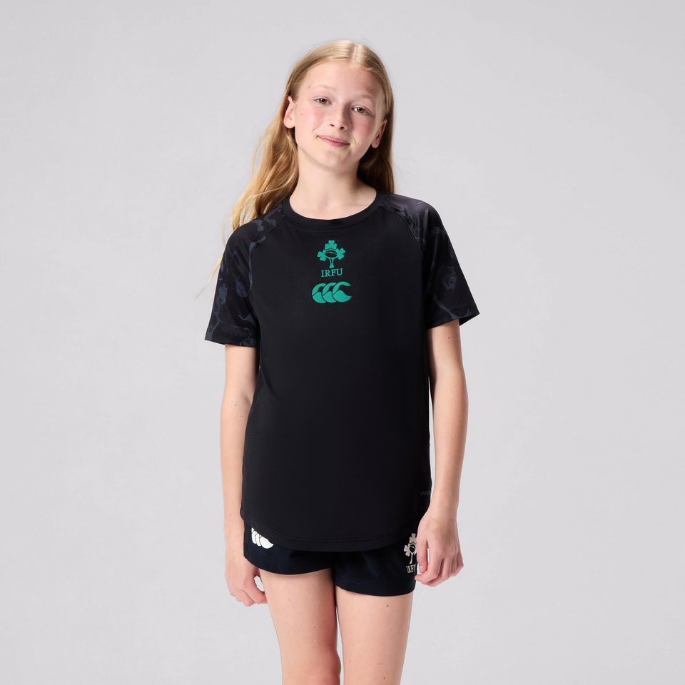 JUNIOR UNISEX IRELAND SUPER LIGHT TRAINING T-SHIRT BLACK