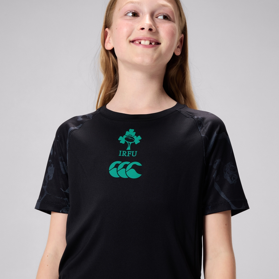 JUNIOR UNISEX IRELAND SUPER LIGHT TRAINING T-SHIRT BLACK