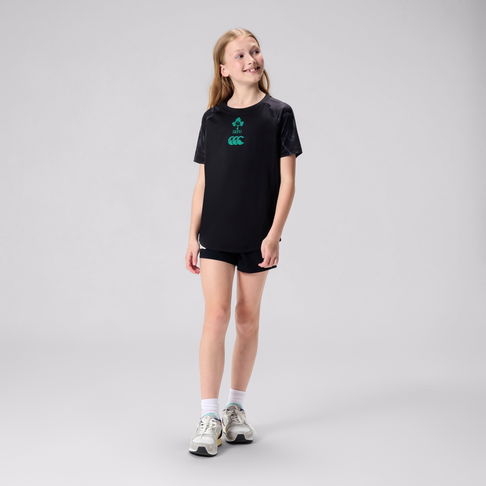 JUNIOR UNISEX IRELAND SUPER LIGHT TRAINING T-SHIRT BLACK