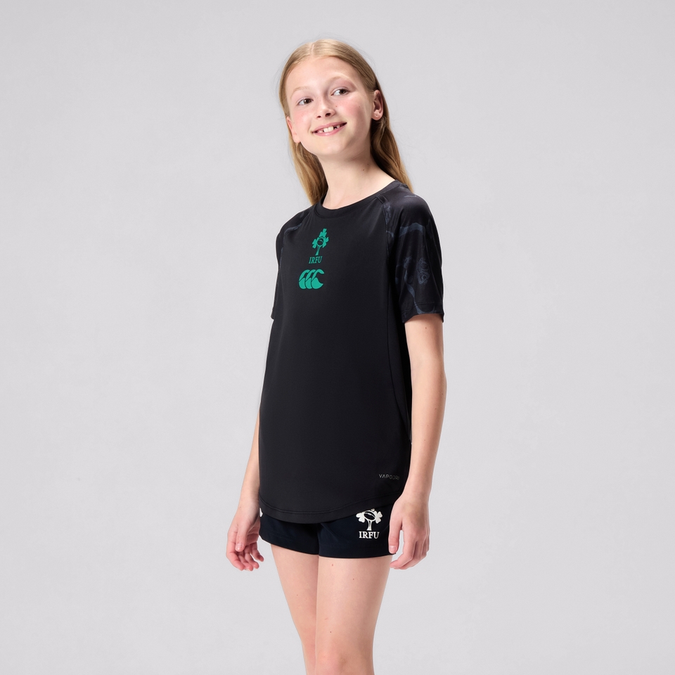 JUNIOR UNISEX IRELAND SUPER LIGHT TRAINING T-SHIRT BLACK