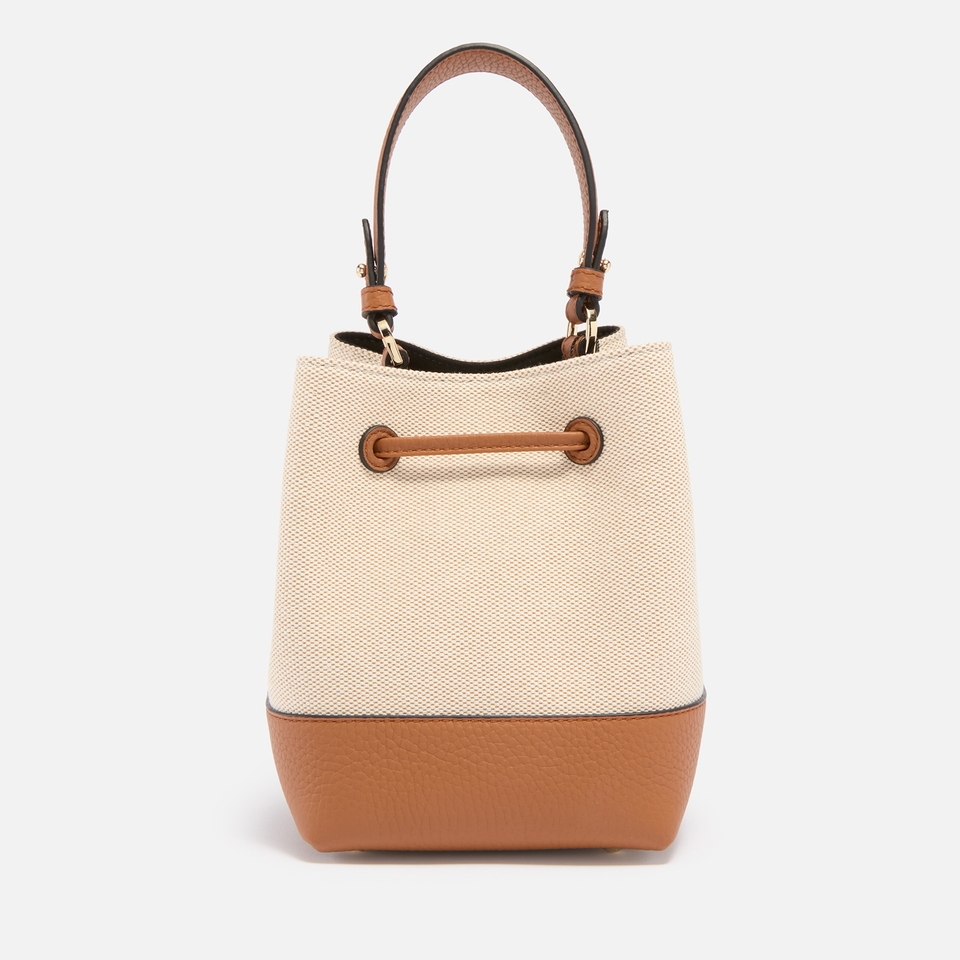 Strathberry Lana Osette Canvas and Leather Bucket Bag