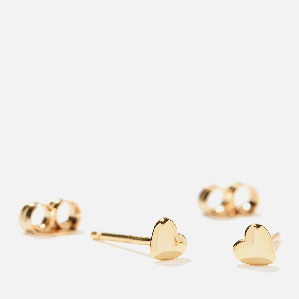 Astrid & Miyu Heart 18K Gold-Plated Sterling Silver Earrings