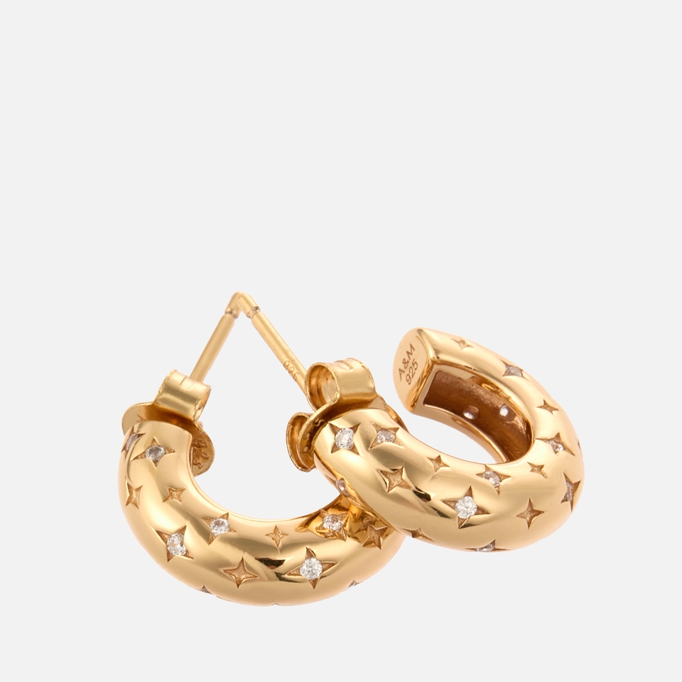 Astrid & Miyu Mini Cosmic Dome 18K Gold-Plated Sterling Silver Hoops