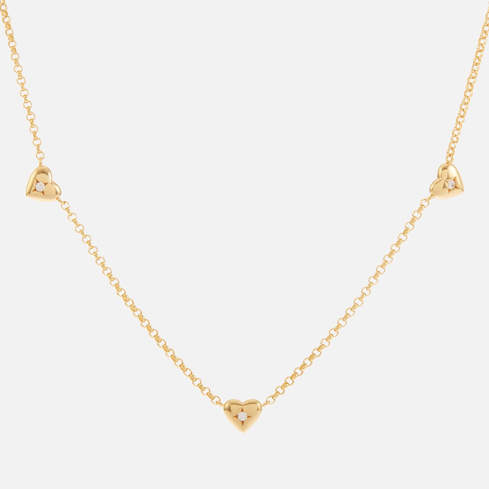 Astrid & Miyu Women's Heart Charm Necklace - Gold