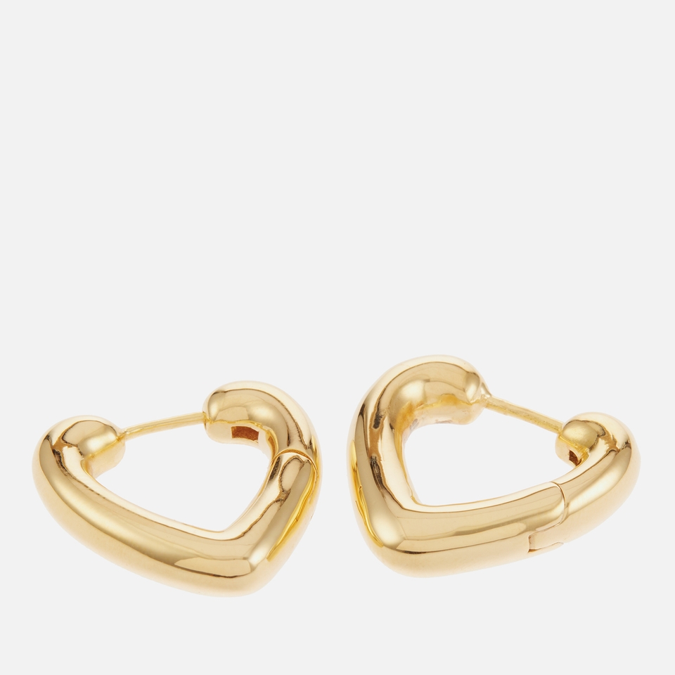 Astrid & Miyu Heart 18K Gold-Plated Sterling Silver Hoops