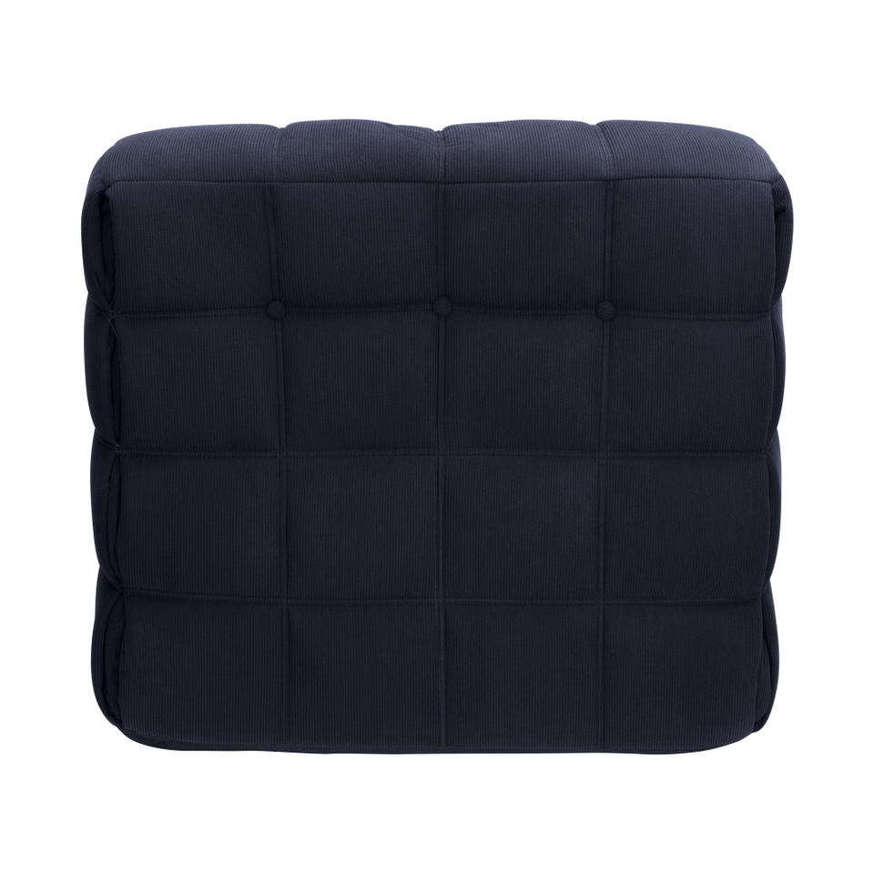 Hayes Micro Cord Pillow Chair & Footstool - Navy