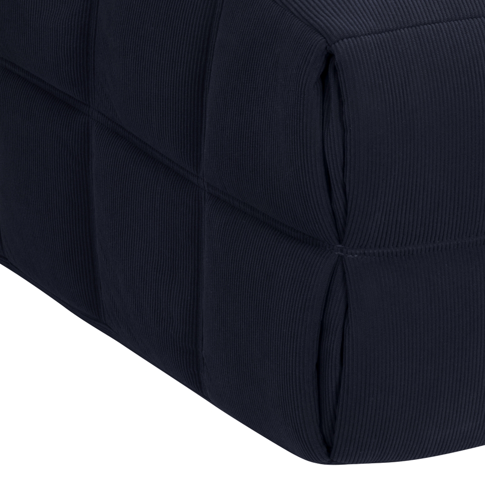 Hayes Micro Cord Pillow Chair & Footstool - Navy