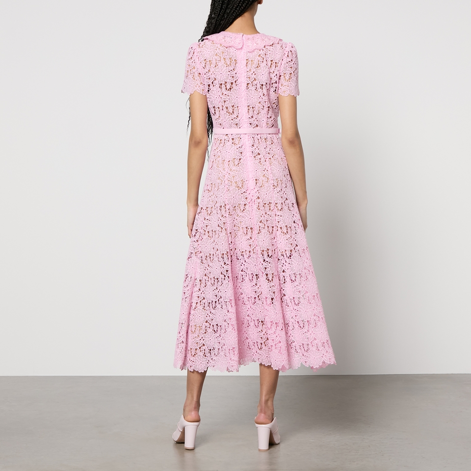 美品 SELF PORTRAIT Cotton Lace Midi Dress Self-Portrait Cotton lace midi dress Self-Portrait