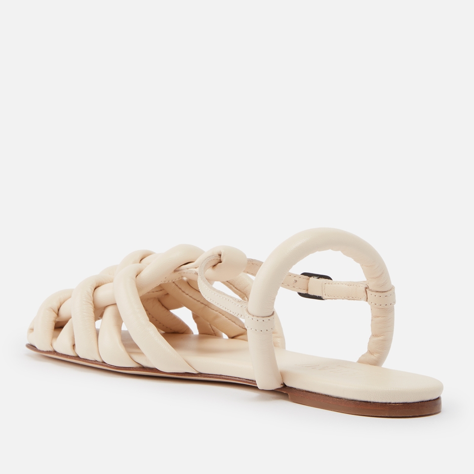 サンダル・ミュール HEREU Women Sandals CABE2WFS25 WHITE ANCORA SQUARED HEELED - Open-Toe Fisherman Sandal – Hereu Studio