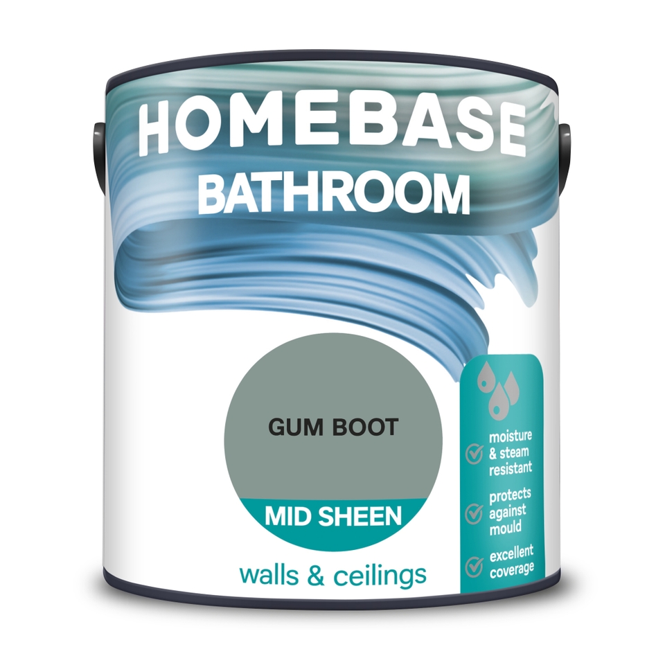 Homebase Bathroom Mid Sheen Paint Gum Boot - 2.5L