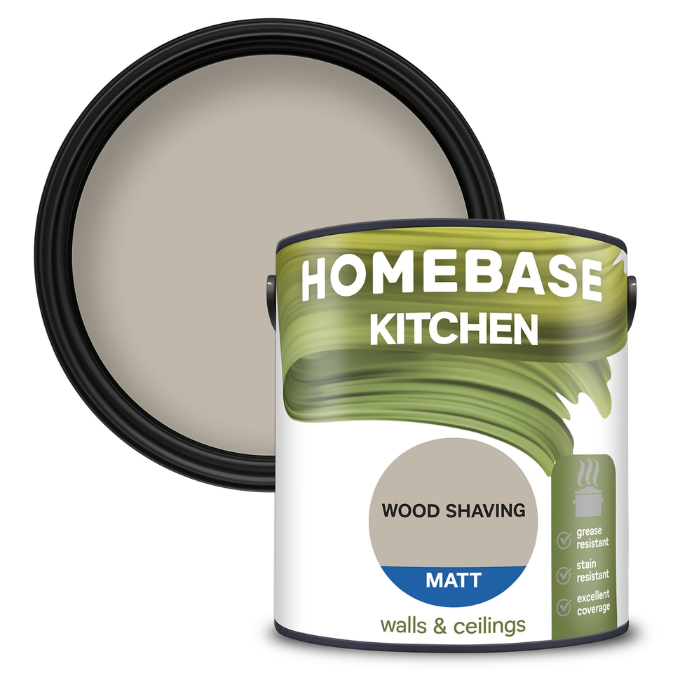 Homebase Kitchen Matt Paint Wood Shaving 2.5L Homebase