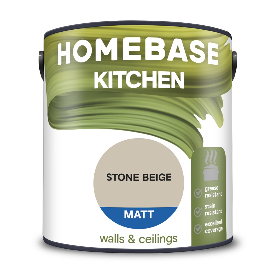 Homebase Kitchen Matt Paint Stone Beige - 2.5L