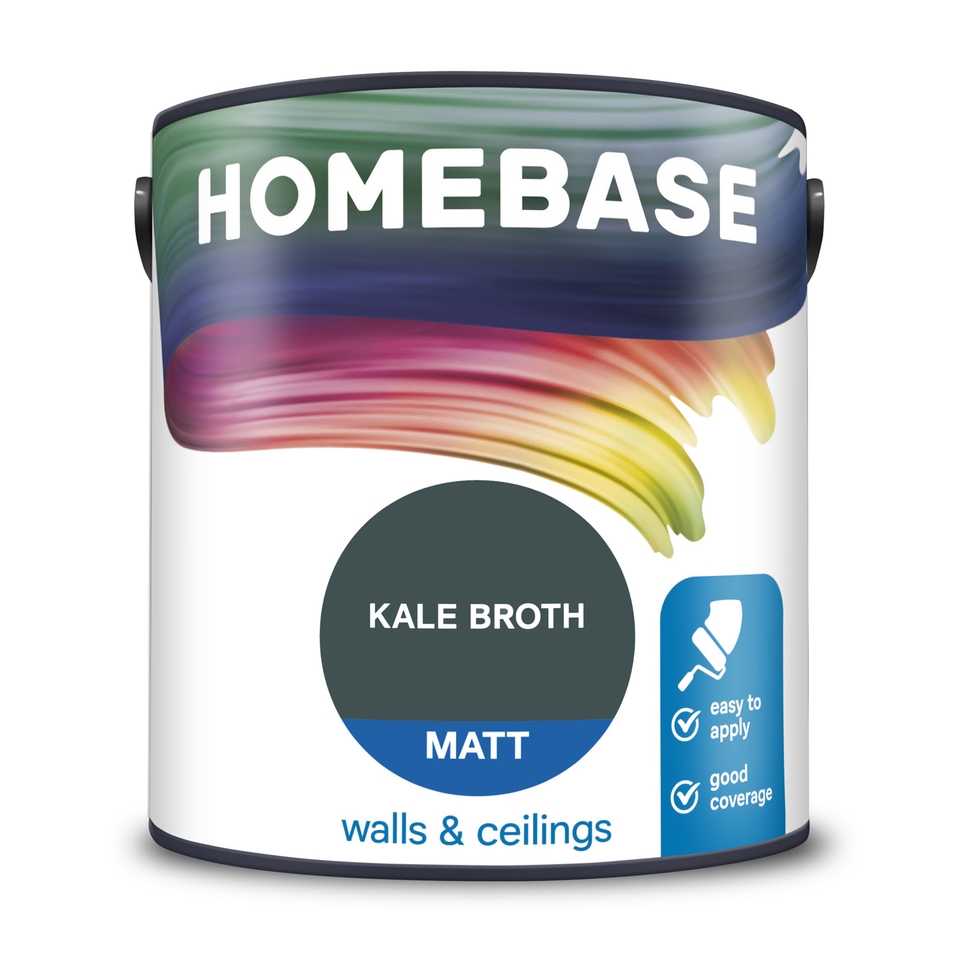 Homebase Matt Emulsion Paint Kale Broth - 2.5L