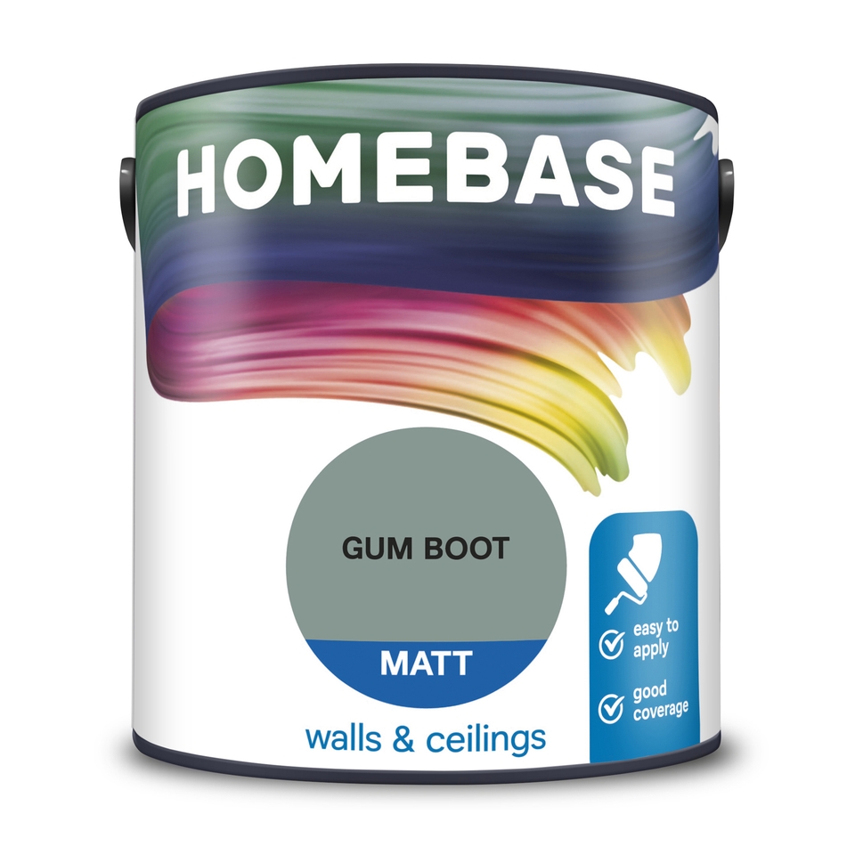 Homebase Matt Emulsion Paint Gum Boot - 2.5L
