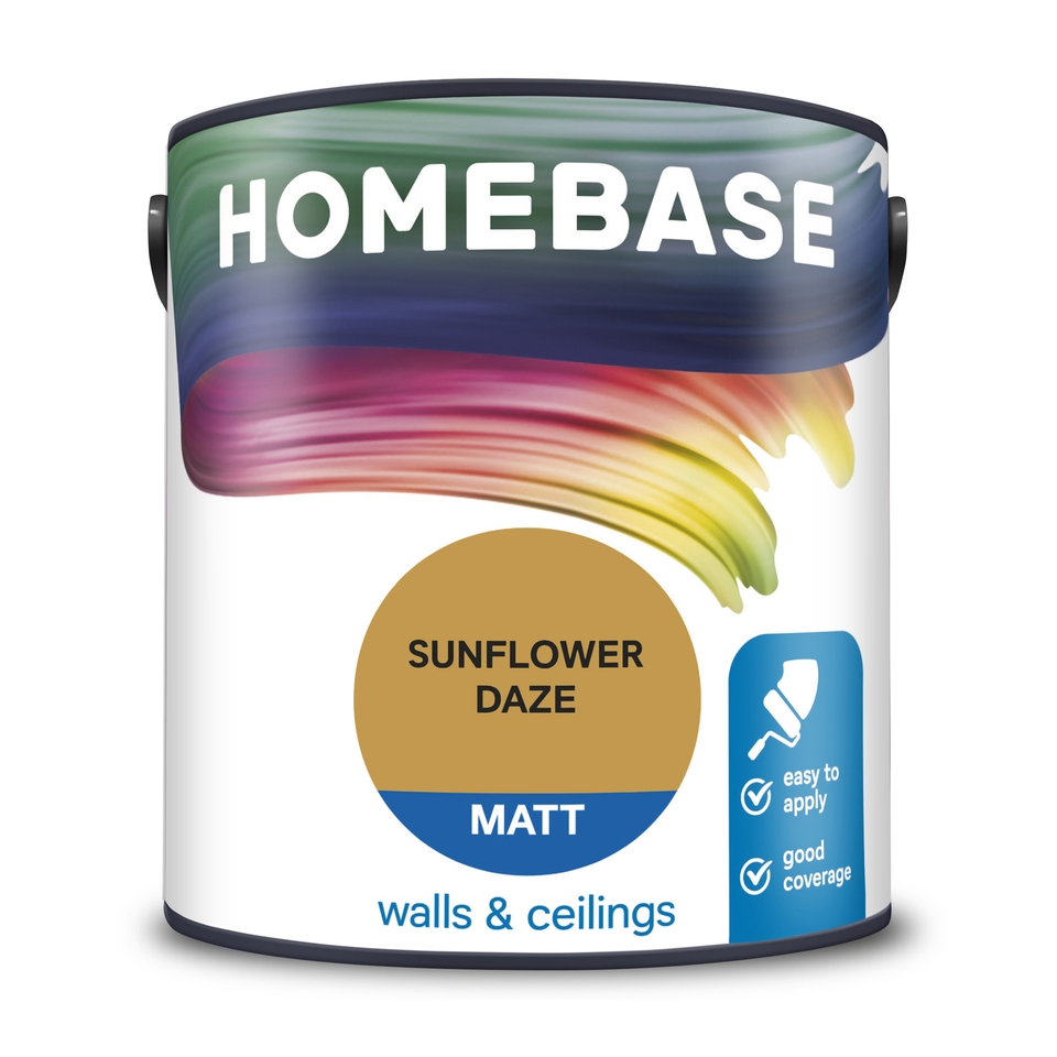 Homebase Matt Emulsion Paint Sunflower Daze - 2.5L