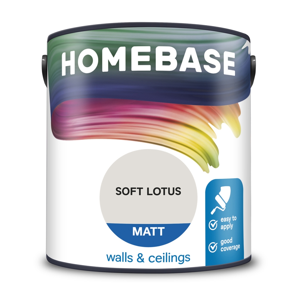 Homebase Matt Emulsion Paint Soft Lotus - 2.5L
