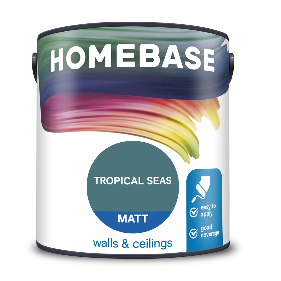 Homebase Matt Emulsion Paint Tropical Seas - 2.5L
