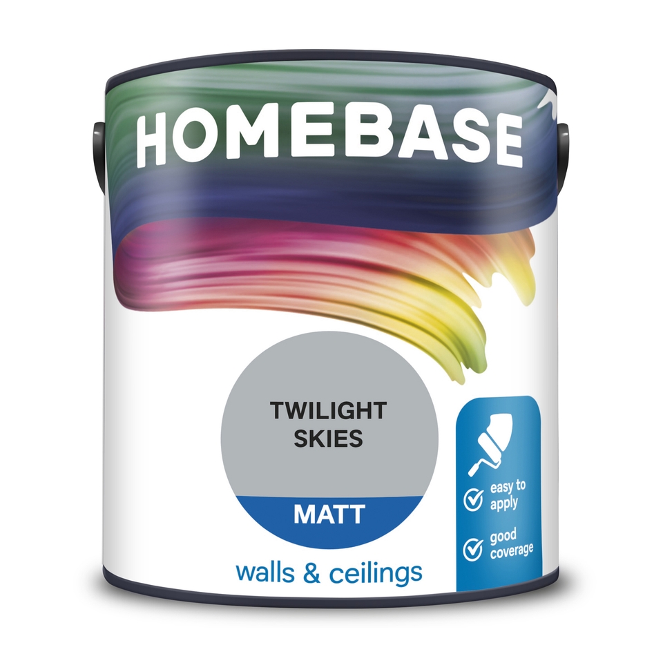 Homebase Matt Emulsion Paint Twilight Skies - 2.5L