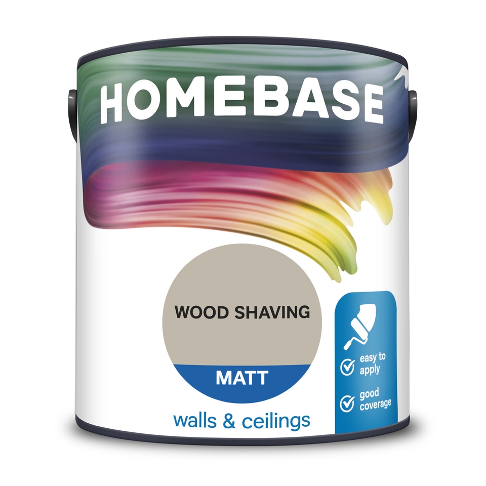 Homebase Matt Emulsion Paint Wood Shaving - 2.5L