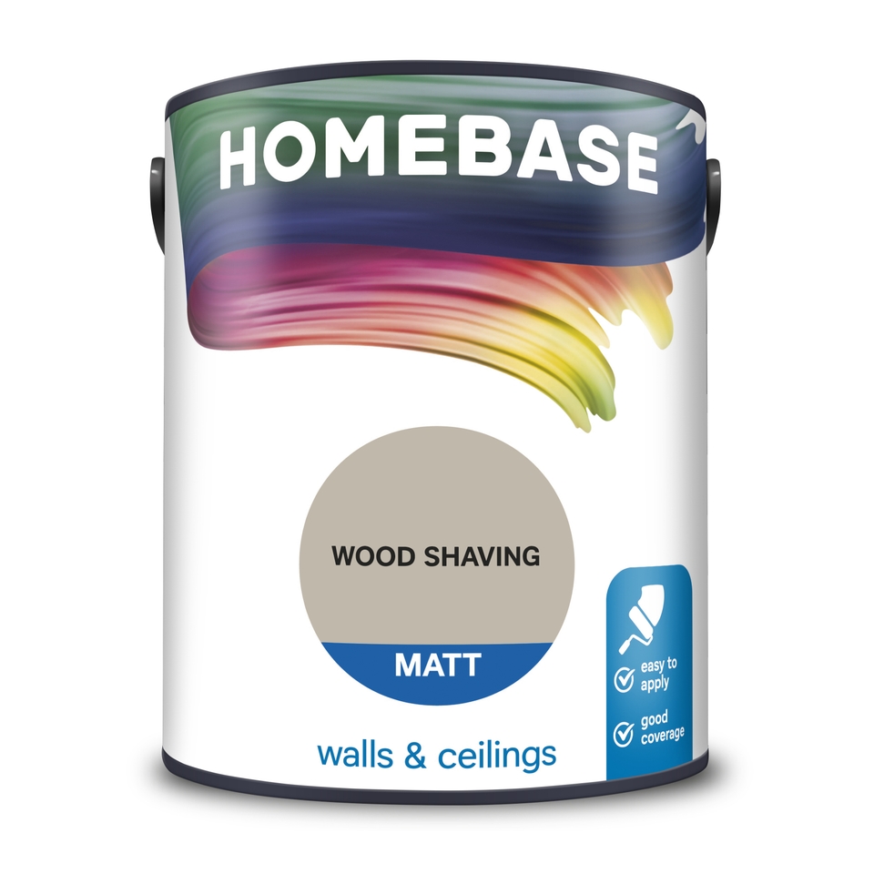 Homebase Matt Emulsion Paint Wood Shaving - 5L