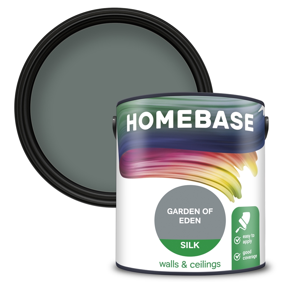 Homebase Silk Emulsion Paint Garden of Eden - 2.5L