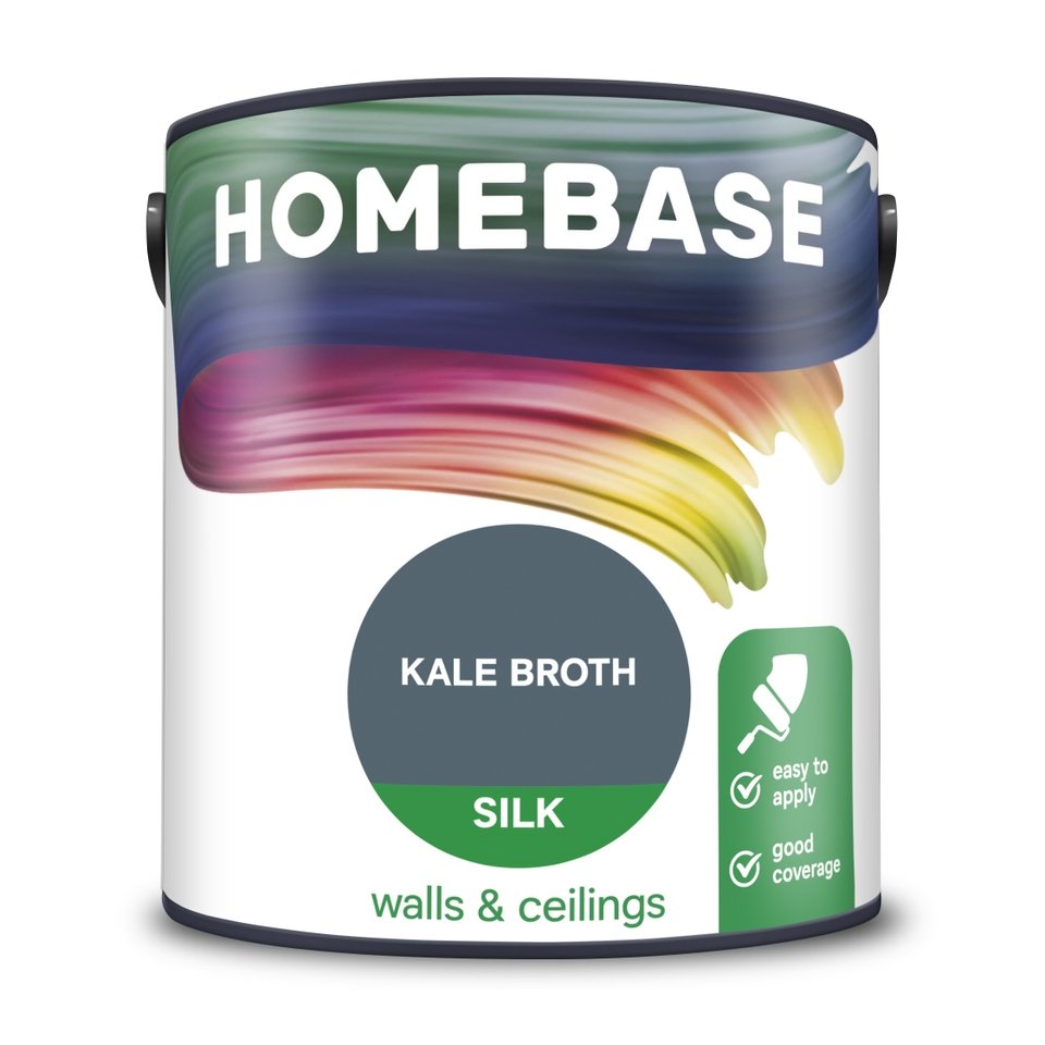 Homebase Silk Emulsion Paint Kale Broth - 2.5L
