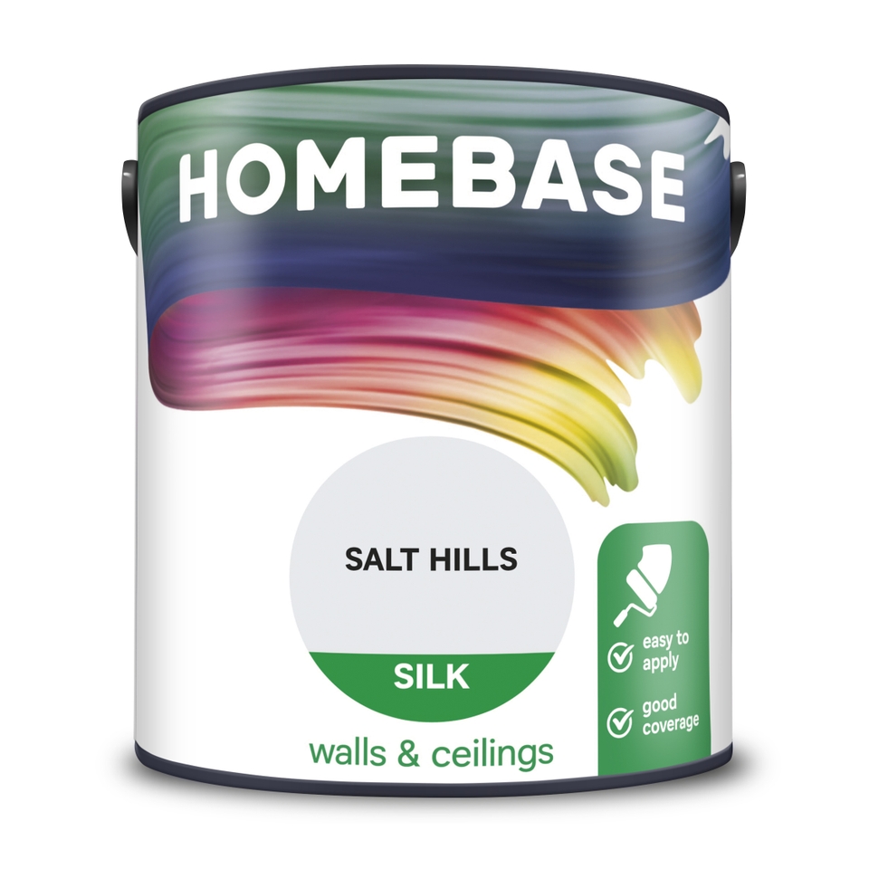 Homebase Silk Emulsion Paint Salt Hills - 2.5L