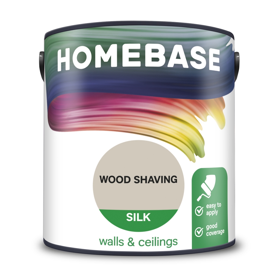 Homebase Silk Emulsion Paint Wood Shaving - 2.5L