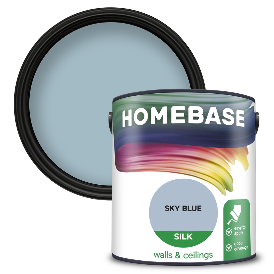 Homebase Silk Emulsion Paint Sky Blue - 2.5L