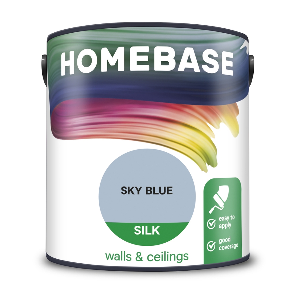 Homebase Silk Emulsion Paint Sky Blue - 2.5L