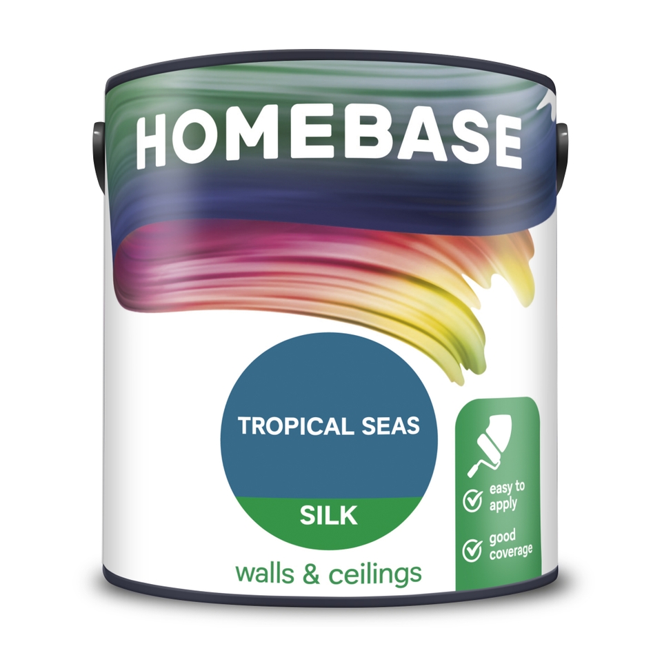Homebase Silk Emulsion Paint Tropical Seas - 2.5L