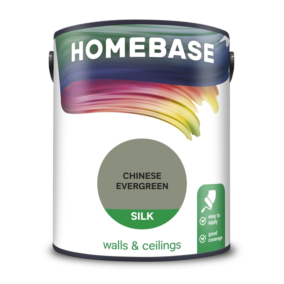 Homebase Silk Emulsion Paint Chinese Evergreen - 5L