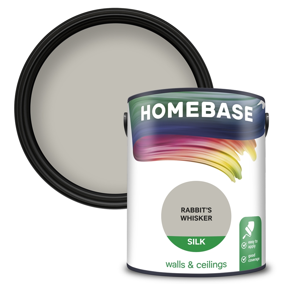 Homebase Silk Emulsion Paint Rabbit's Whisker - 5L