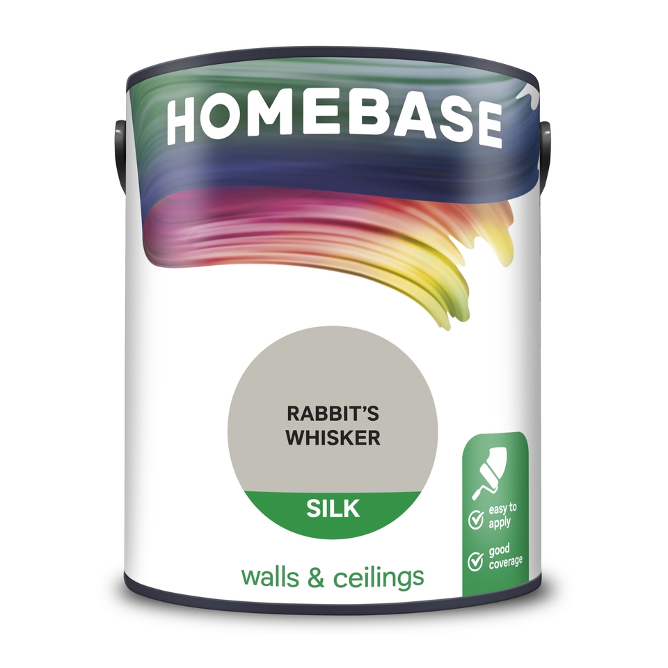 Homebase Silk Emulsion Paint Rabbit's Whisker - 5L
