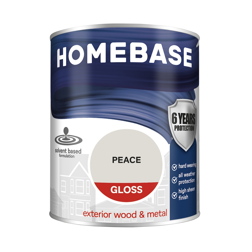 Homebase Exterior Gloss Paint Peace - 750ml