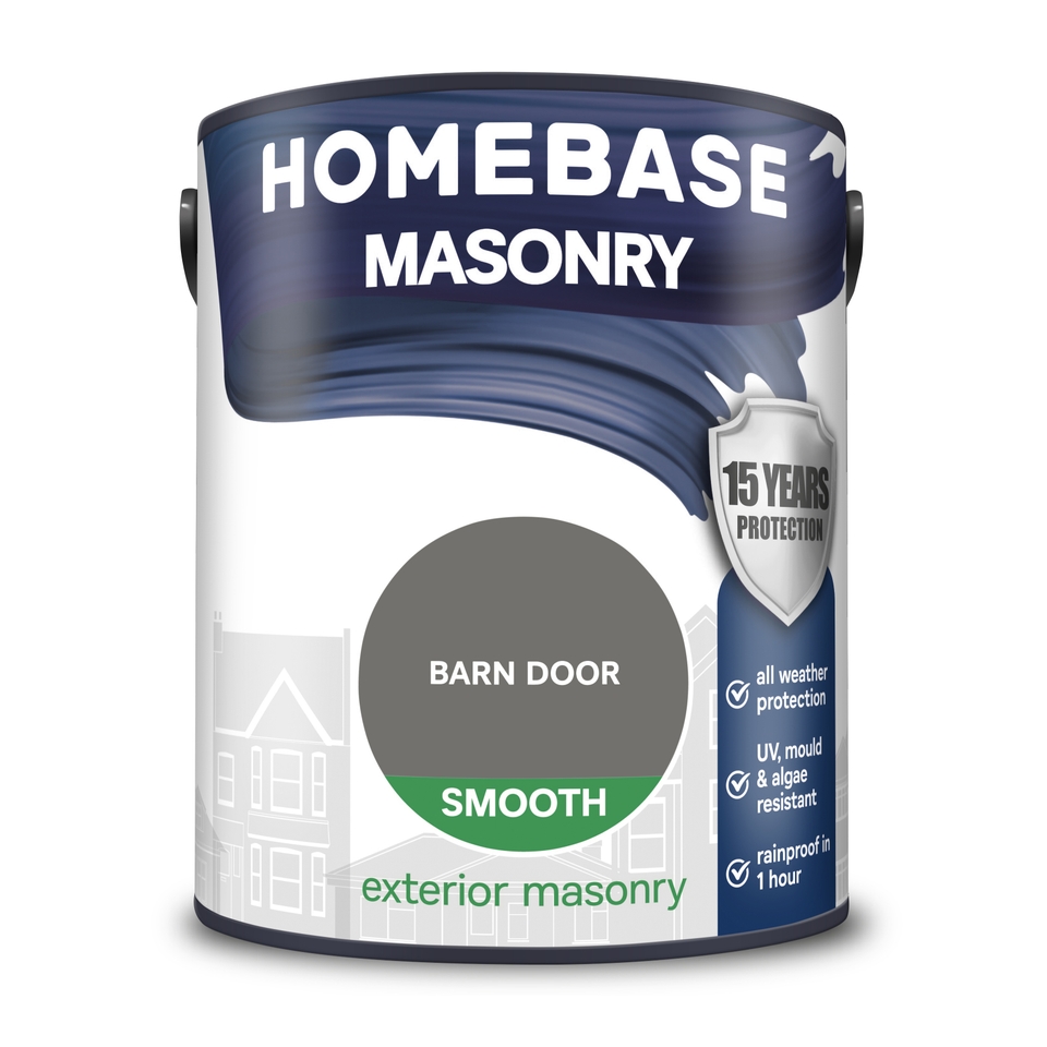 Homebase Smooth Masonry Paint Barn Door - 5L