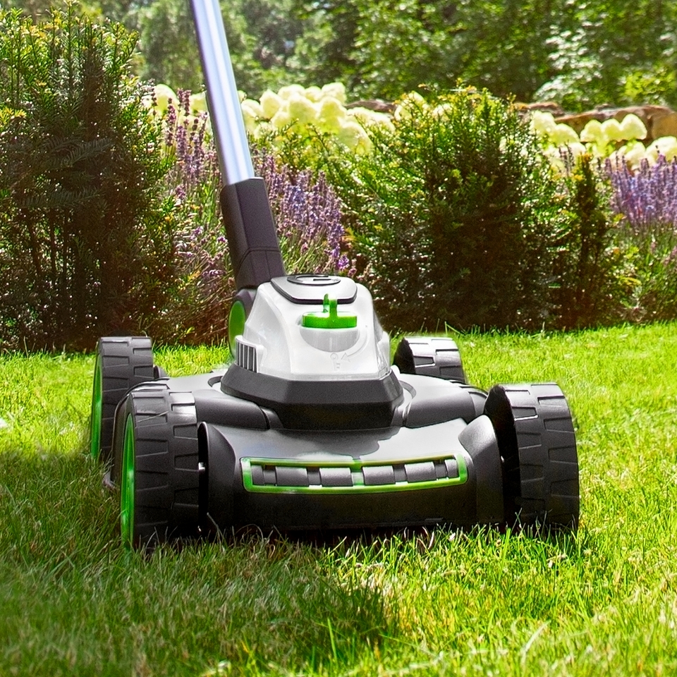 Gtech Small Cordless Lawnmower SLM50 Homebase