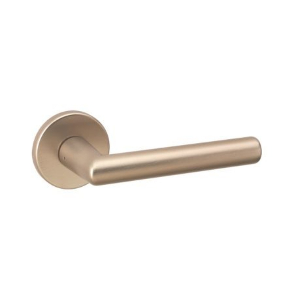 Urfic Easy Click Titan Lever on Rose Door Handle 3 Sets - Stainless Steel