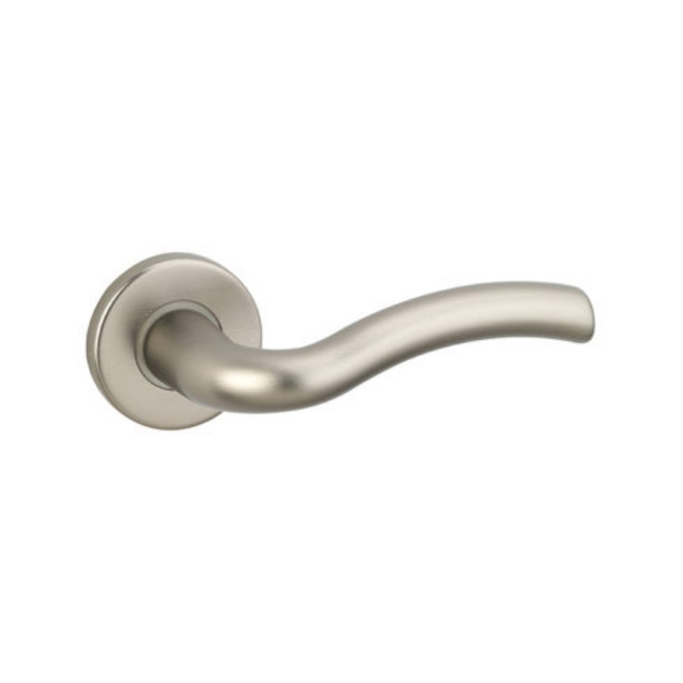 Urfic Easy Click Rhea Lever on Rose Door Handle 3 Sets - Stainless Steel