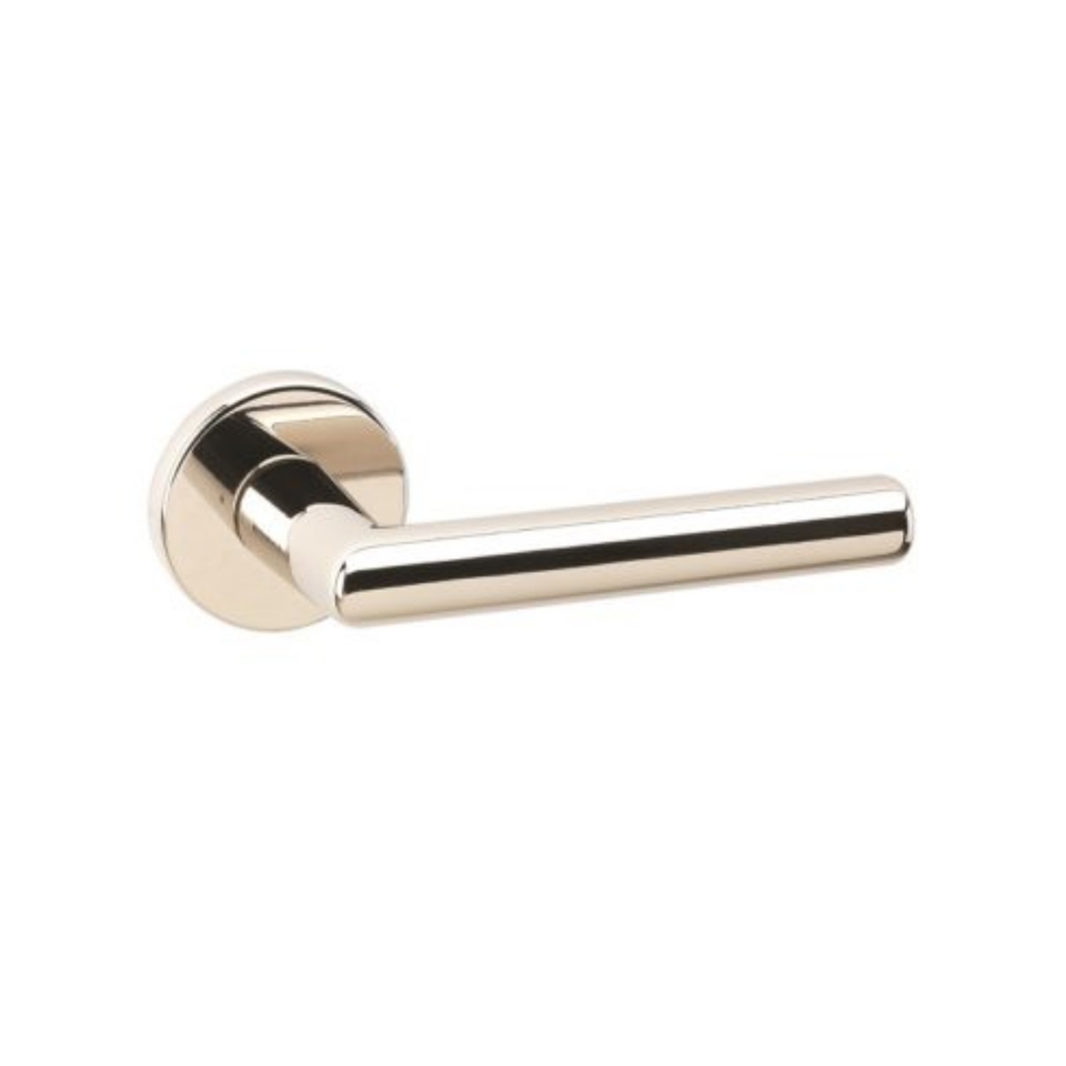 Urfic Easy Click Titan Lever on Rose Door Handle 3 Sets - Polished Nickel