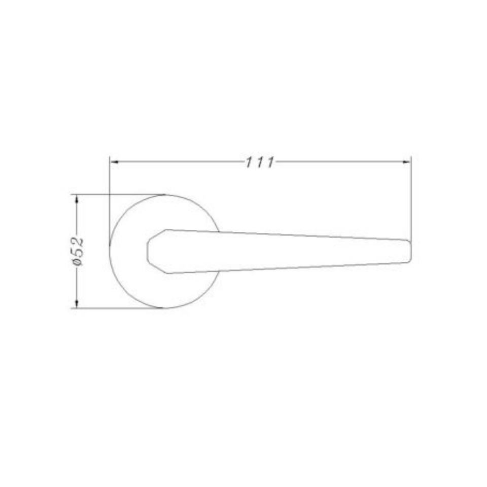 Urfic Easy Click Neptune Lever on Rose Door Handle 3 Sets - Stainless Steel