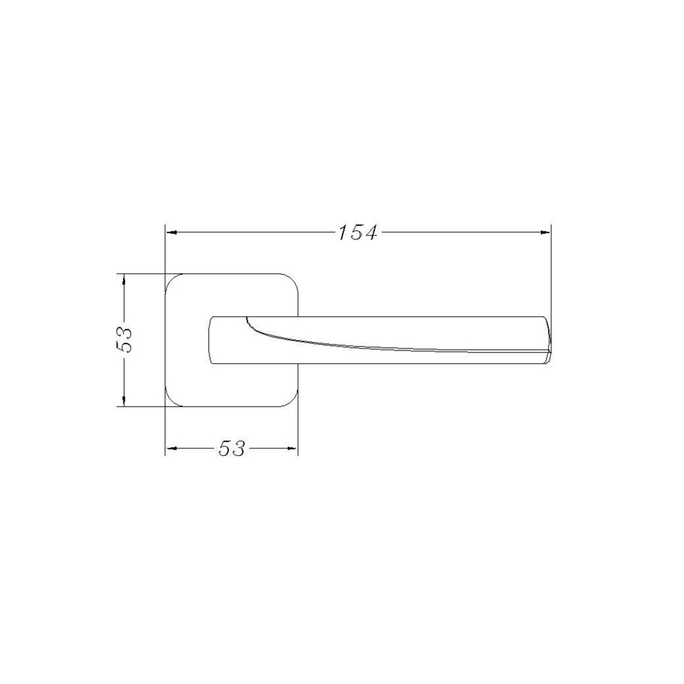 Urfic Easy Click Mercury Lever on Rose Door Handle 3 Sets - Satin Aluminium