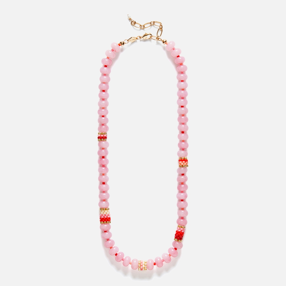 Anni Lu Barrel 18-Karat Gold Plated Bead Necklace